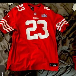 Selling a 49ers super bowl jersey Christian McCarffrwt. Hasn’t been worn title